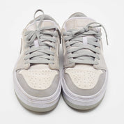 Air Jordans Grey/white Suede Elevate Air Jordan 1 Low Top Sneakers