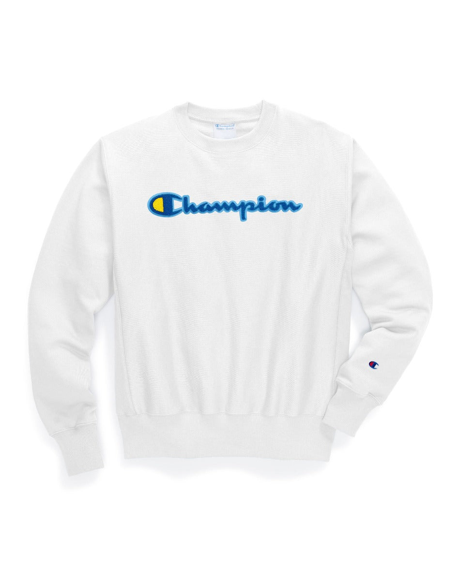 Champion Men's Life Reverse Weave Crew Chenille Logo Sweatshirt