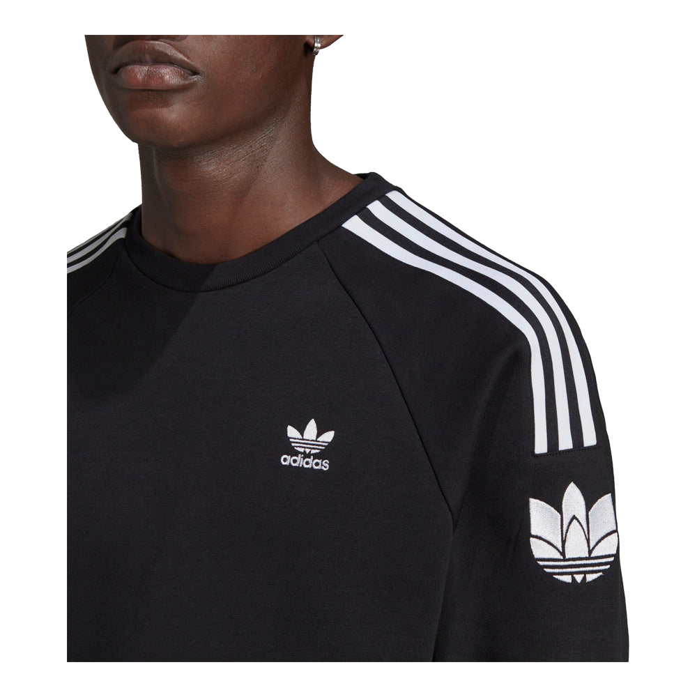 adidas Men's Loungewear Adicolor 3D Trefoil 3-Stripes Crew Sweatshirt