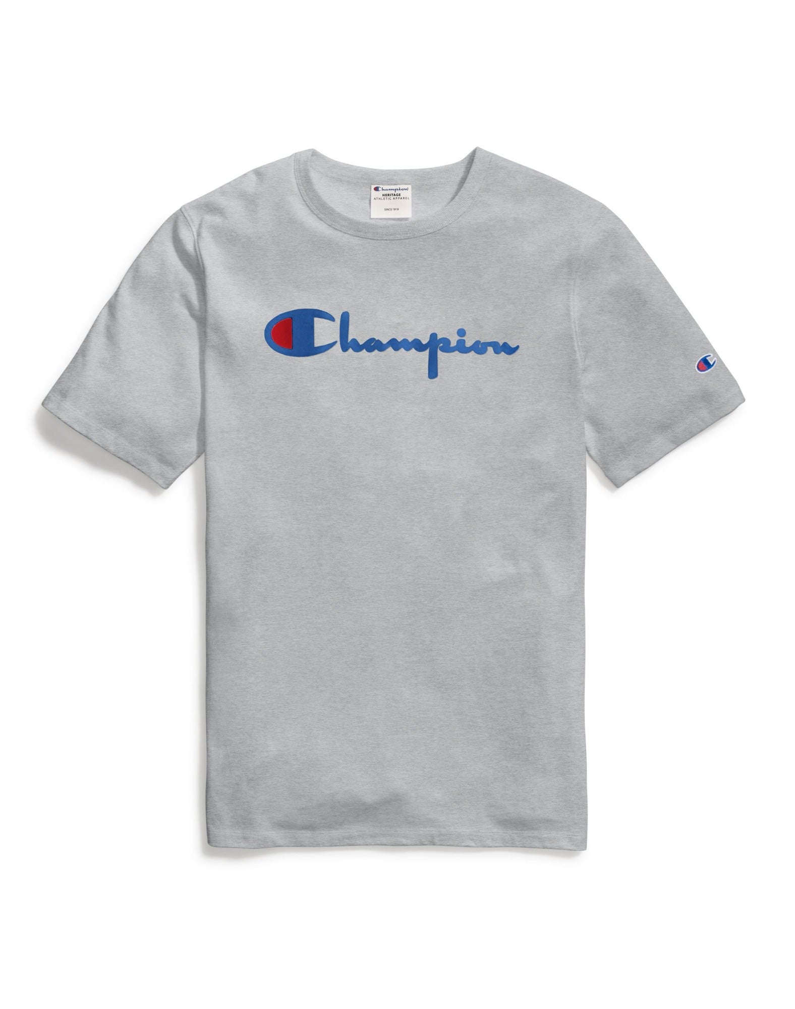 Champion Men's Life Heritage Flock 90s Logo T-Shirt