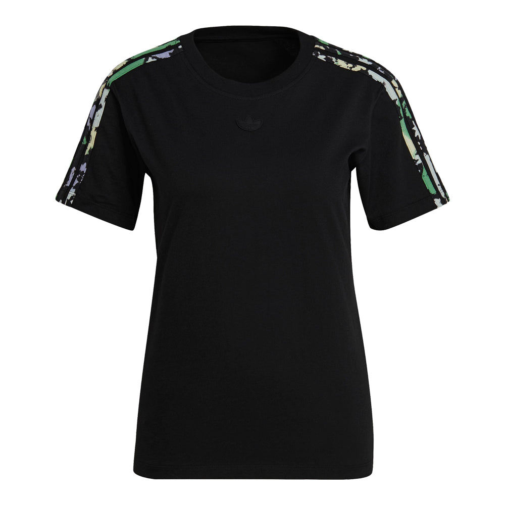 adidas Women's Floral 3-Stripes T-Shirt