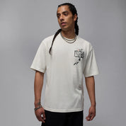 Men's Jordan Brooklyn Shattered Backboard Oversized Graphic T-Shirt - Sail/Off-Noir