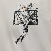 Men's Jordan Brooklyn Shattered Backboard Oversized Graphic T-Shirt - Sail/Off-Noir