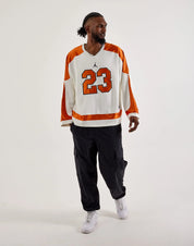 Men's Jordan Brooklyn University Hockey Jersey - Sail/Starfish/Black