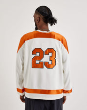 Men's Jordan Brooklyn University Hockey Jersey - Sail/Starfish/Black