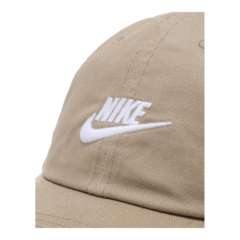 Unisex Nike Club Unstructured Futura Wash Cap - Lt Khaki/White