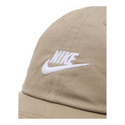 Unisex Nike Club Unstructured Futura Wash Cap - Lt Khaki/White