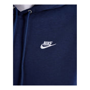 Men's Nike Club Pullover Fleece Hoodie - Obsidian/Obsidian/White
