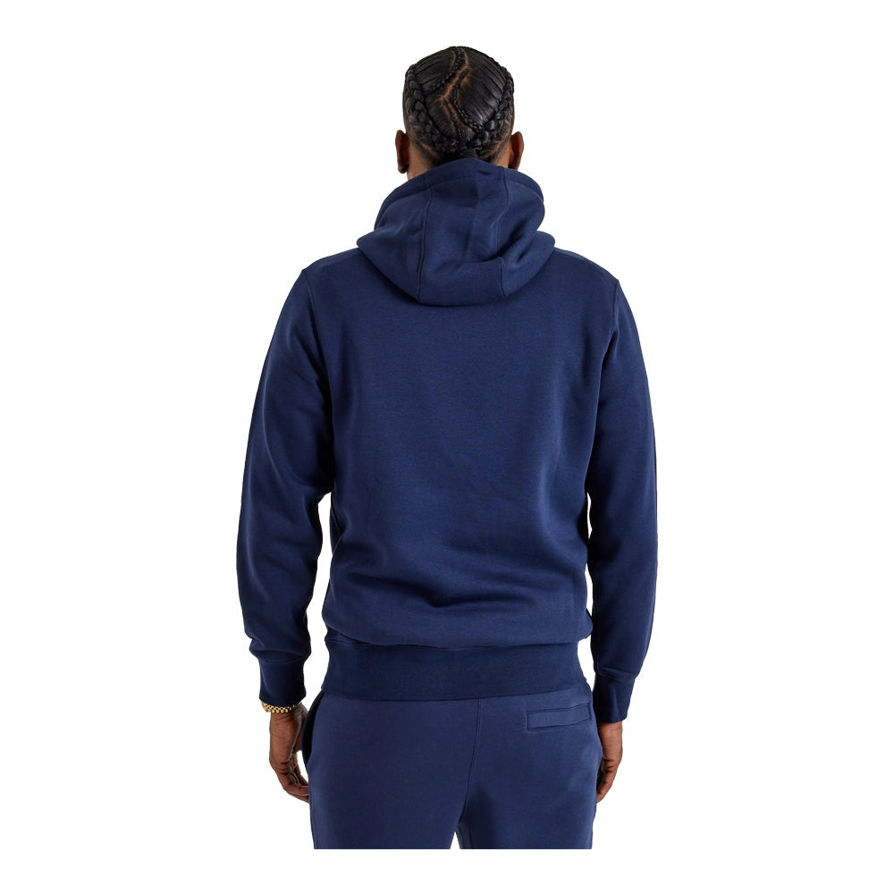 Men's Nike Club Pullover Fleece Hoodie - Obsidian/Obsidian/White