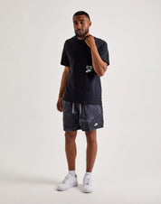 Men's Nike Club Flow Woven Shorts - Black/White