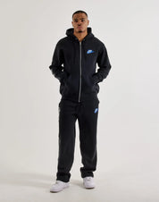 Men's Nike Sportswear Club Fleece Open-Hem Pants - Black White Blue