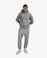 Men's Nike Club Full-Zip Fleece Hoodie -Dark Grey Heather/Light Smoke Grey/White