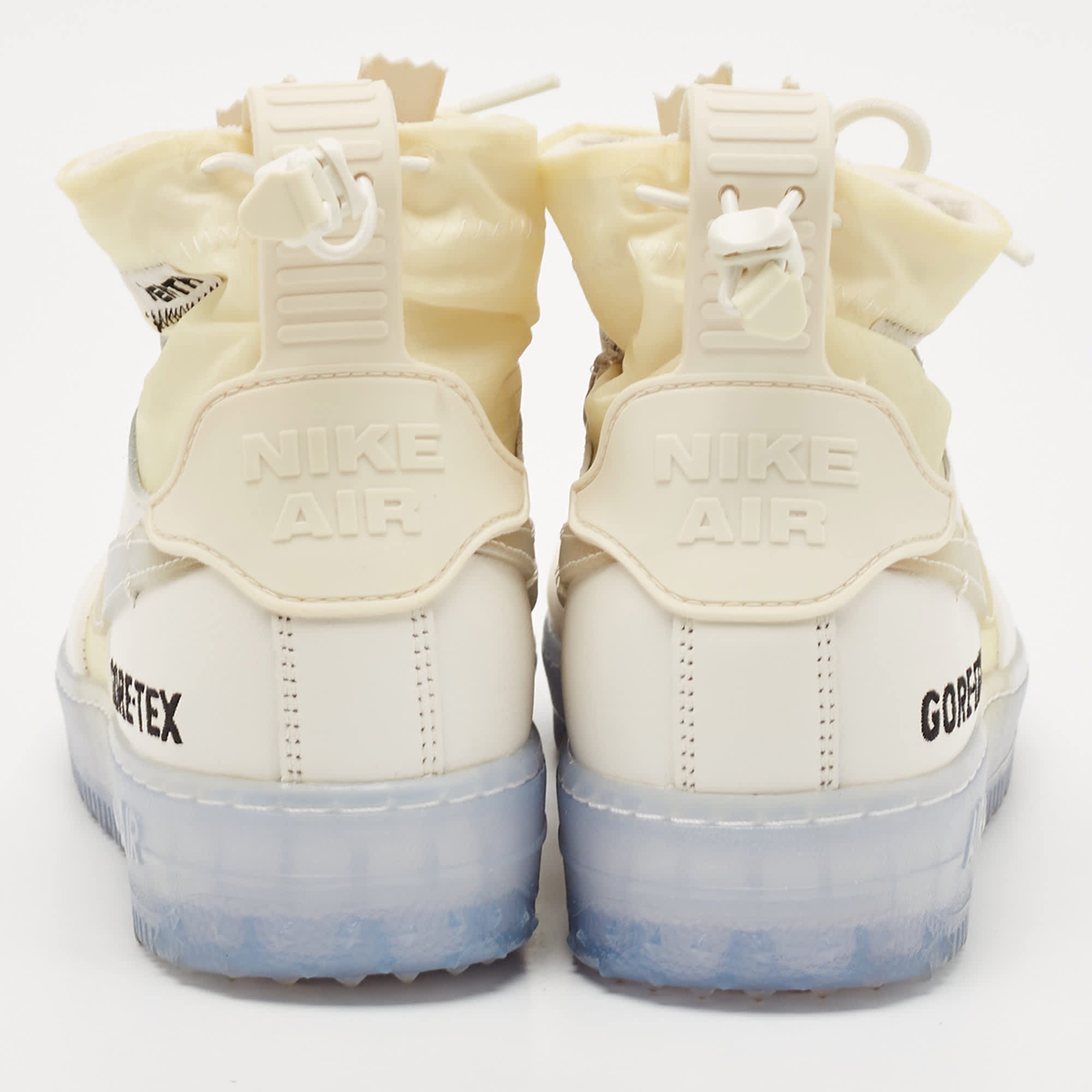 Nike - Air White Leather And Nylon Force 1 Gore Tex High Winter Gtx Phantom Sneakers