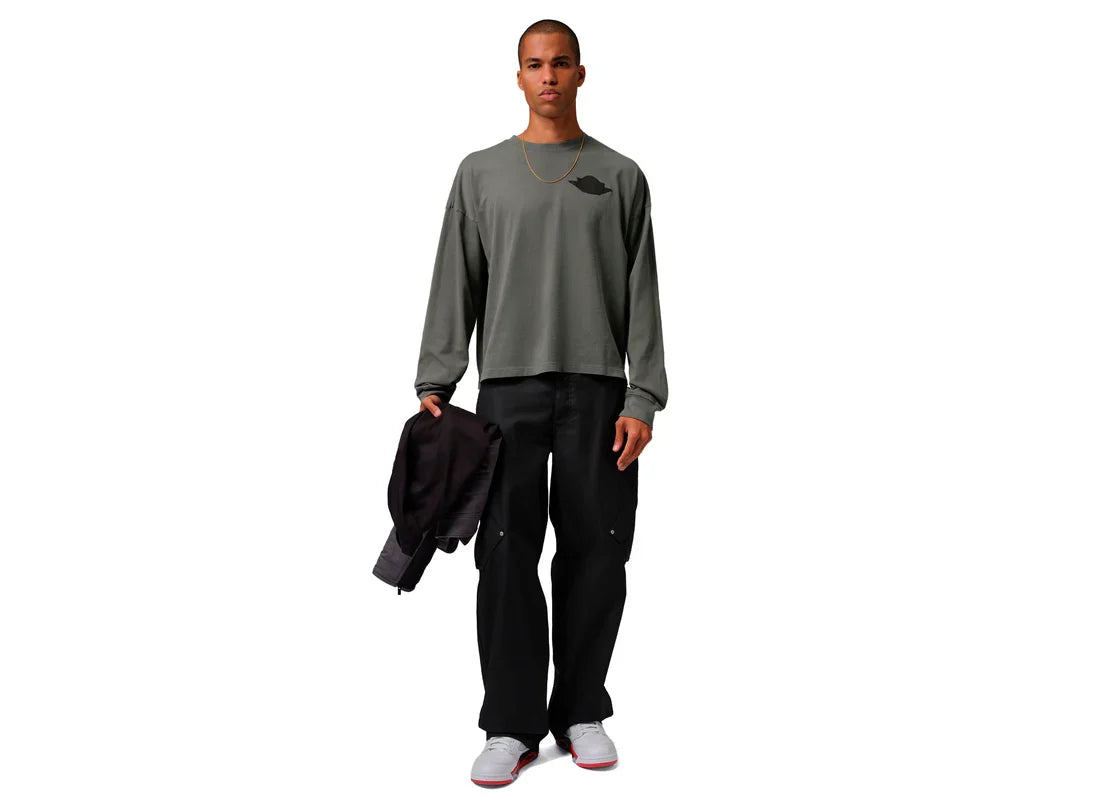 Men's Air Jordan Wings Long Sleeve T-Shirt - River Rock