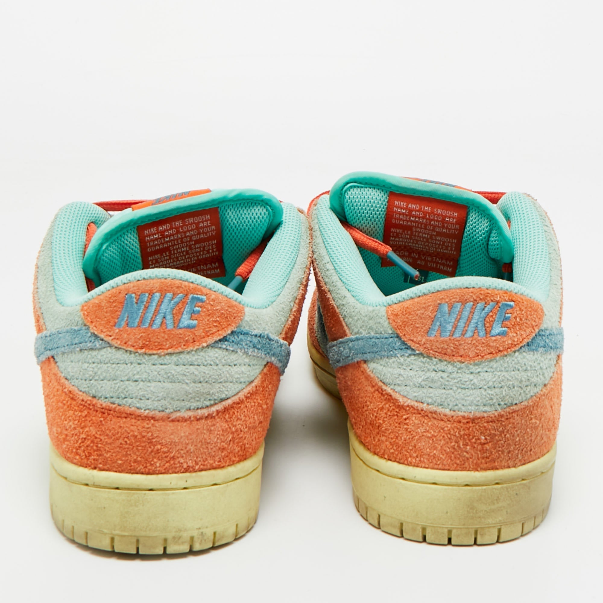 Nike Multicolor Suede Sb Dunk Noise Aqua Low Top Sneakers
