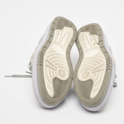 Air Jordans Grey/white Suede Elevate Air Jordan 1 Low Top Sneakers