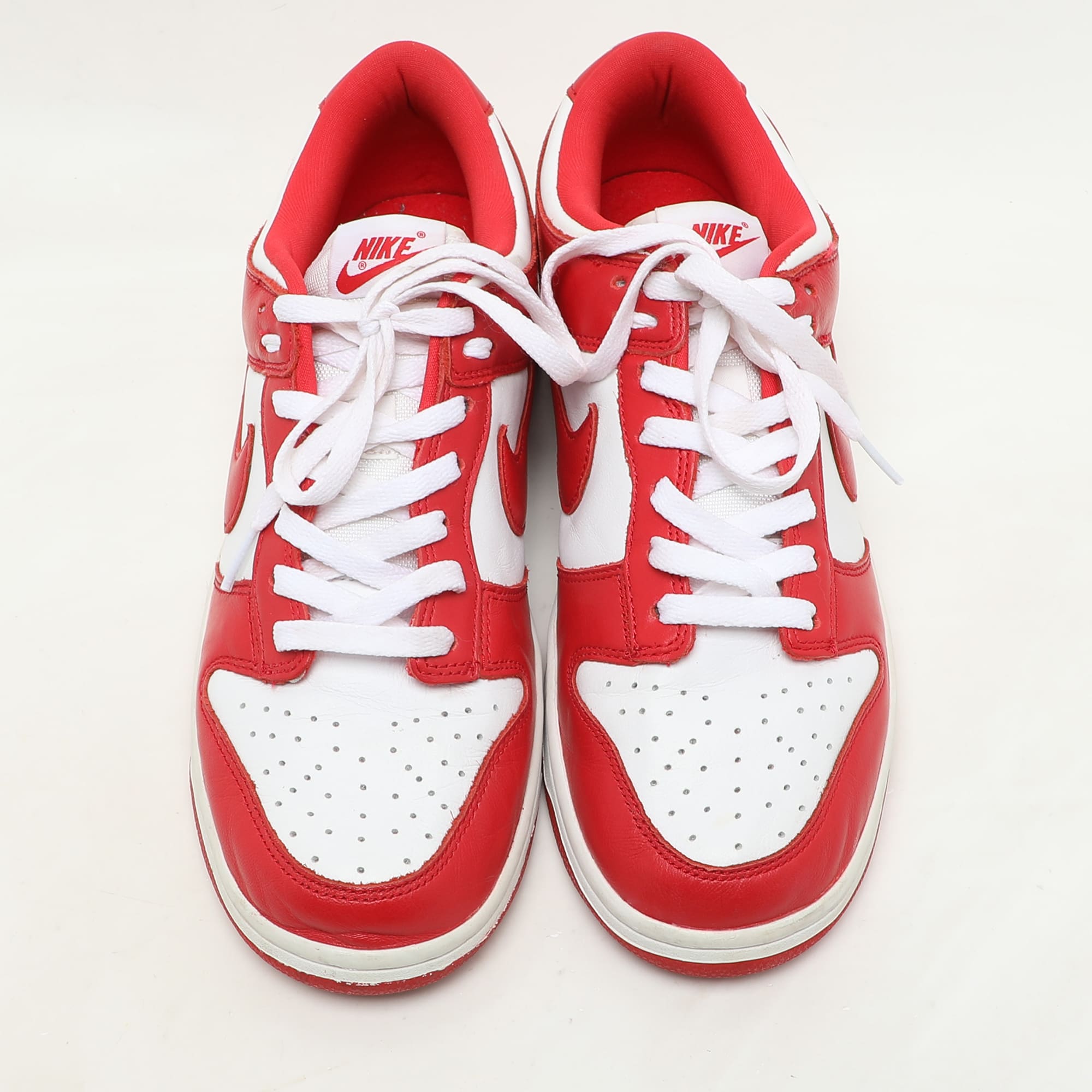 Nike University Red/white Leather Sp St. John's Dunk Low Sneakers