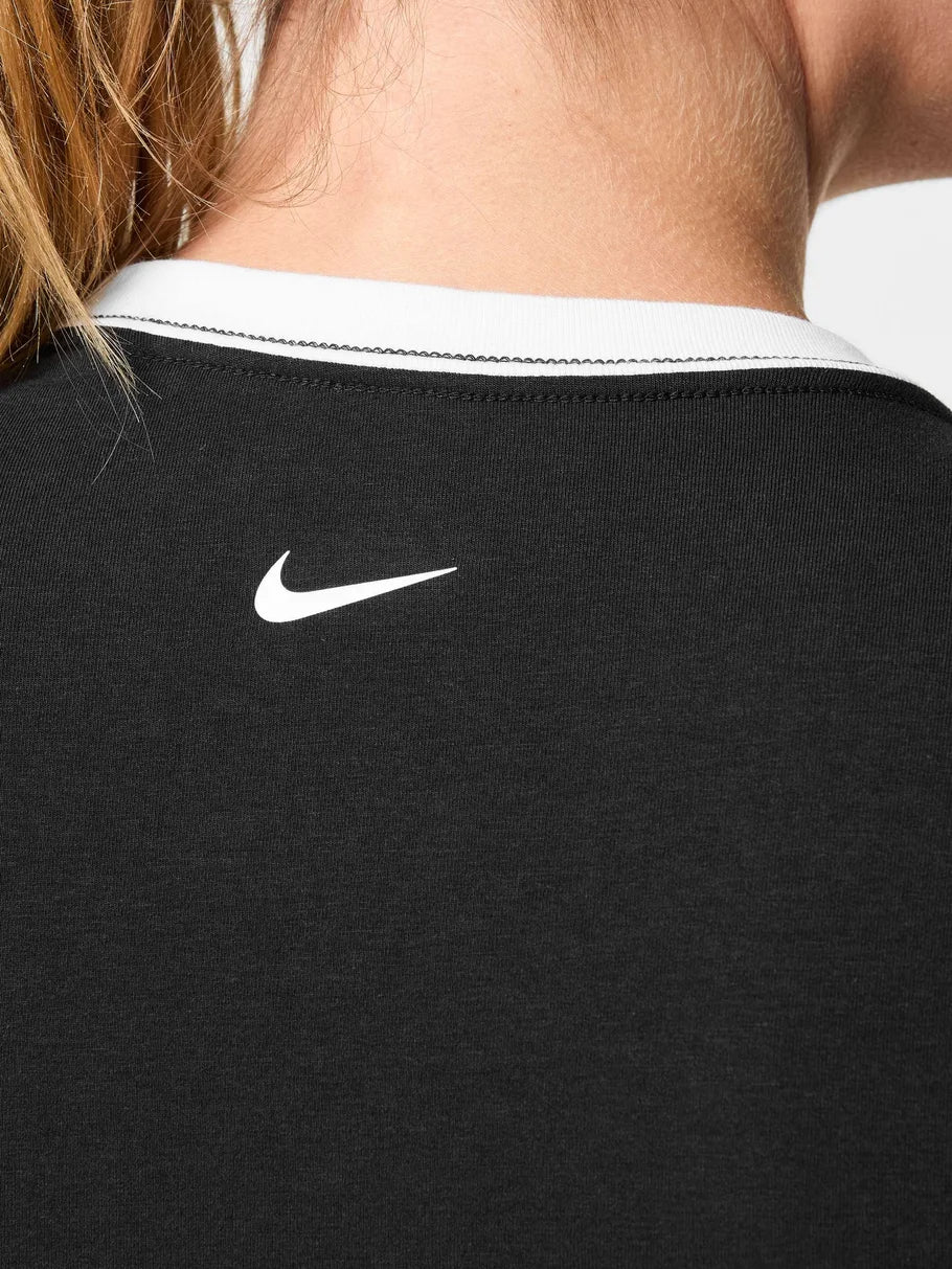 Women's Nike Sportswear Fall Club Chill Knit Top Black/White IH7802-010
