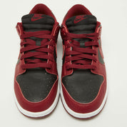Nike Red/black Leather Dunk Low Top "team Red" Sneakers