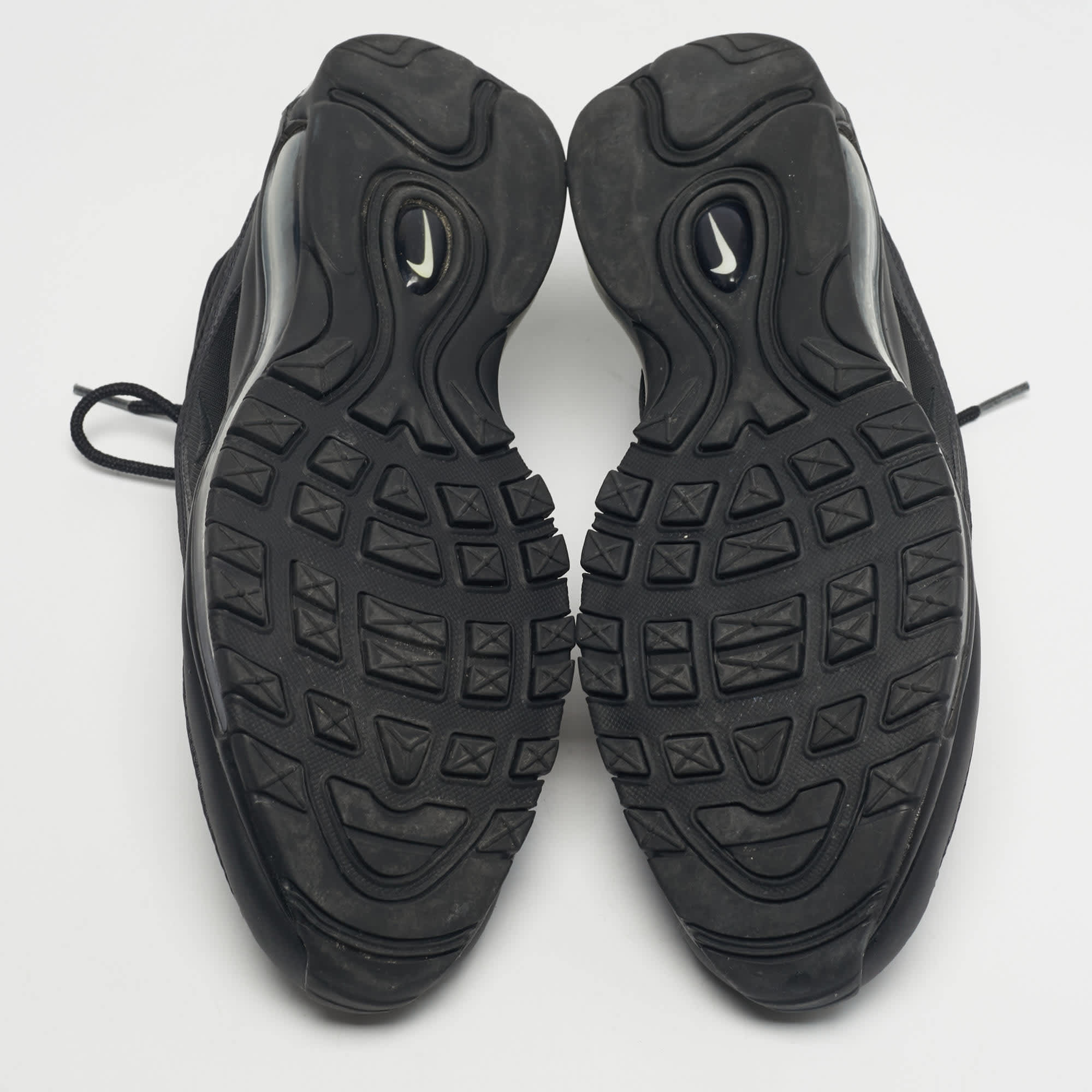Nike Black Mesh And Leather Air Max 97 Triple Black Sneakers