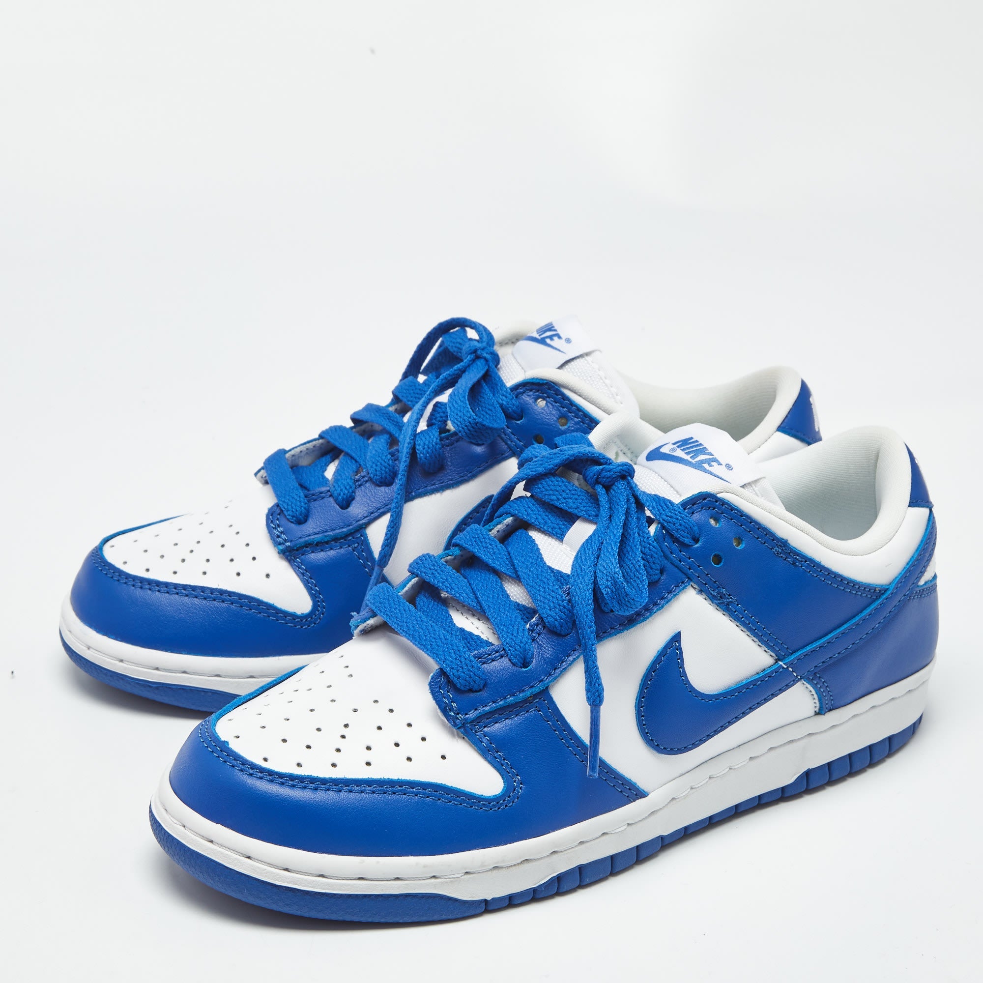 Nike Blue/white Leather Dunk Low Sp Kentucky Sneakers