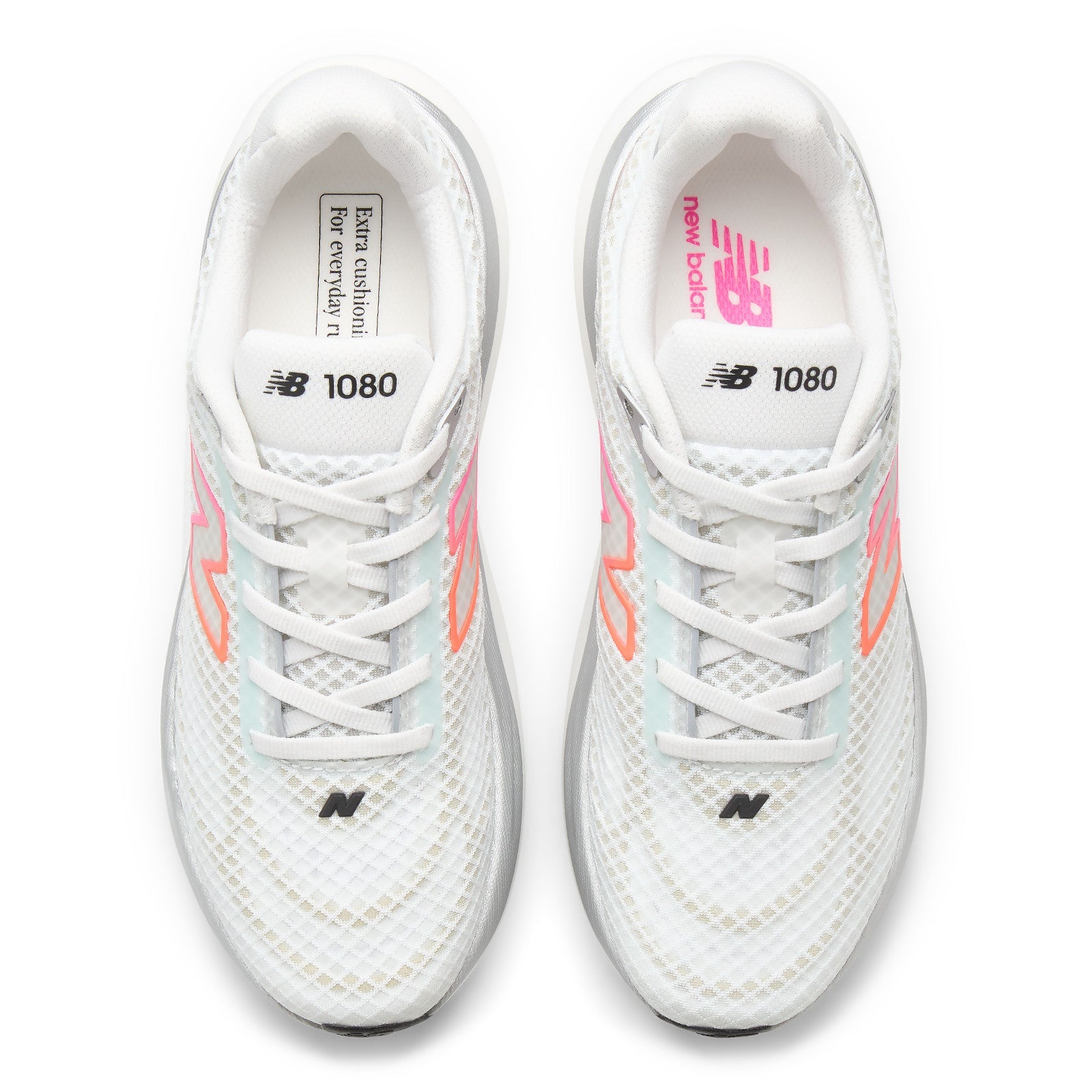 Women's 1080 v15 (9PJ - NB 103 White/Pink Heat/Tangerine Heat)