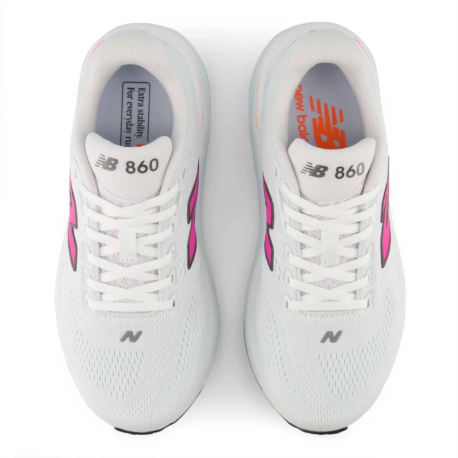 Women's Fresh Foam X 860 v15 (1LO - NB 103 White/Pink Heat/Glint Blue)