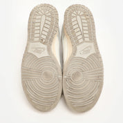 Nike Grey/white Leather "sail Light Bone" Dunk Low Top Sneakers