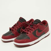 Nike Red/black Leather Dunk Low Top "team Red" Sneakers
