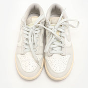 Nike Grey/white Leather "sail Light Bone" Dunk Low Top Sneakers
