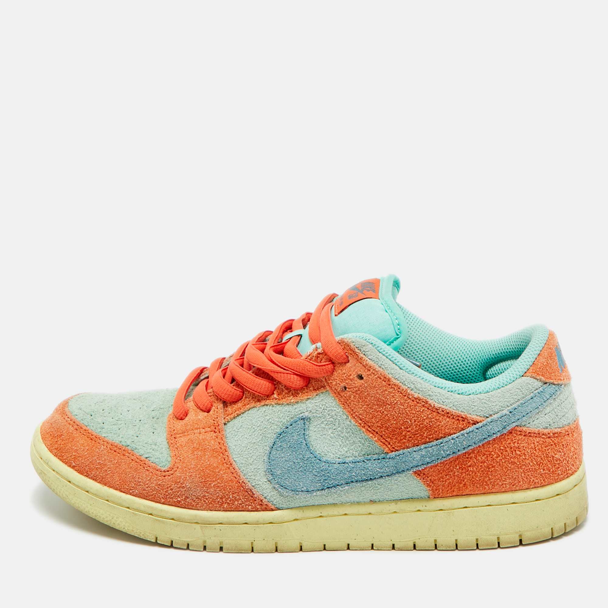 Nike Multicolor Suede Sb Dunk Noise Aqua Low Top Sneakers