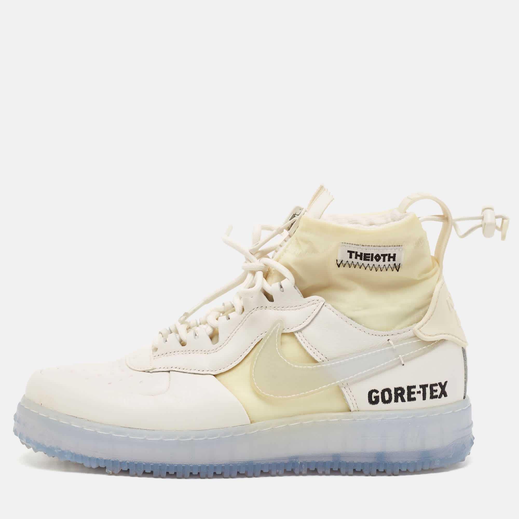 Nike - Air White Leather And Nylon Force 1 Gore Tex High Winter Gtx Phantom Sneakers